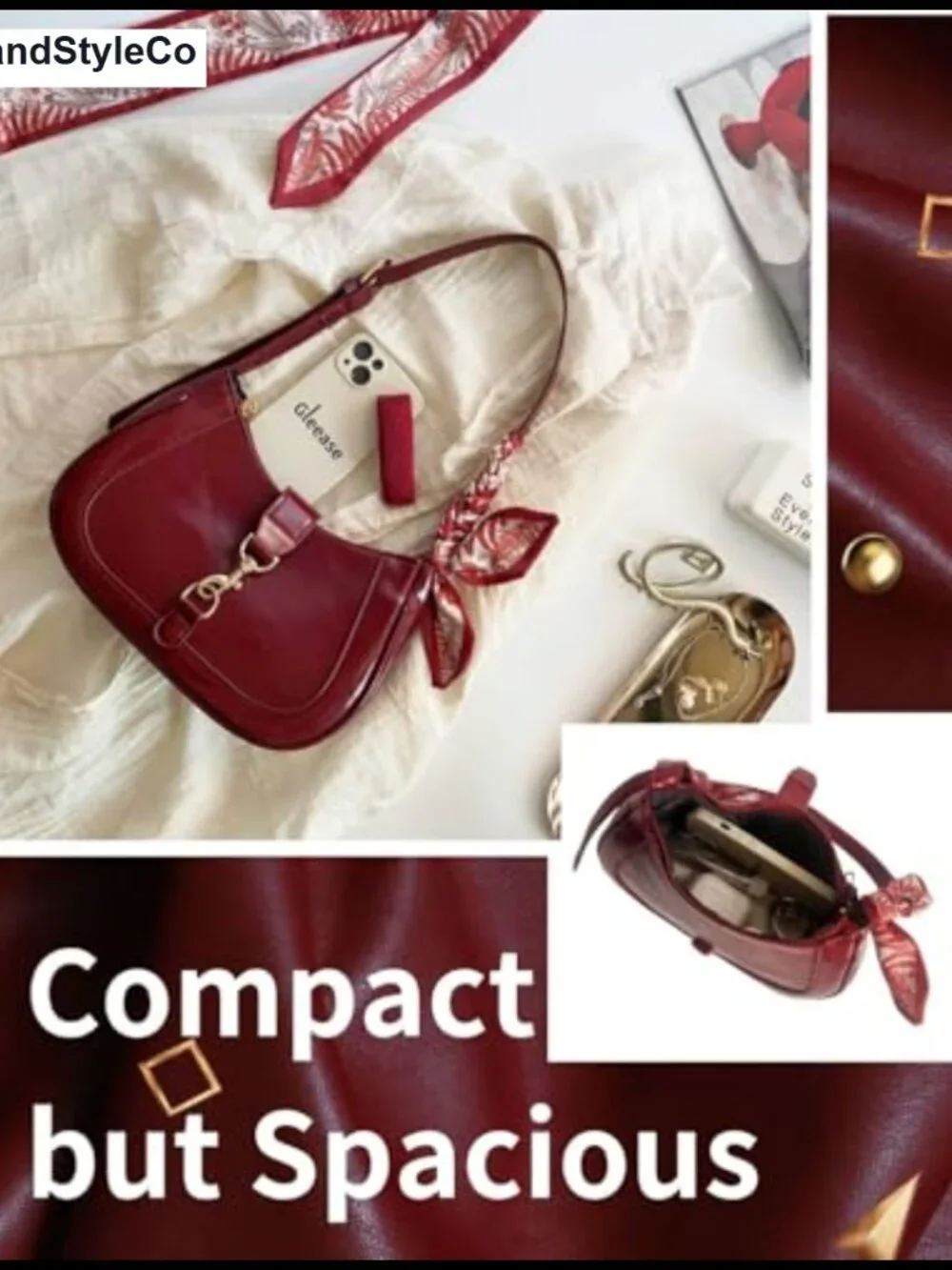 Faux Leather Hobo Shoulder Bag with Zipper, Women's Retro Handbag
